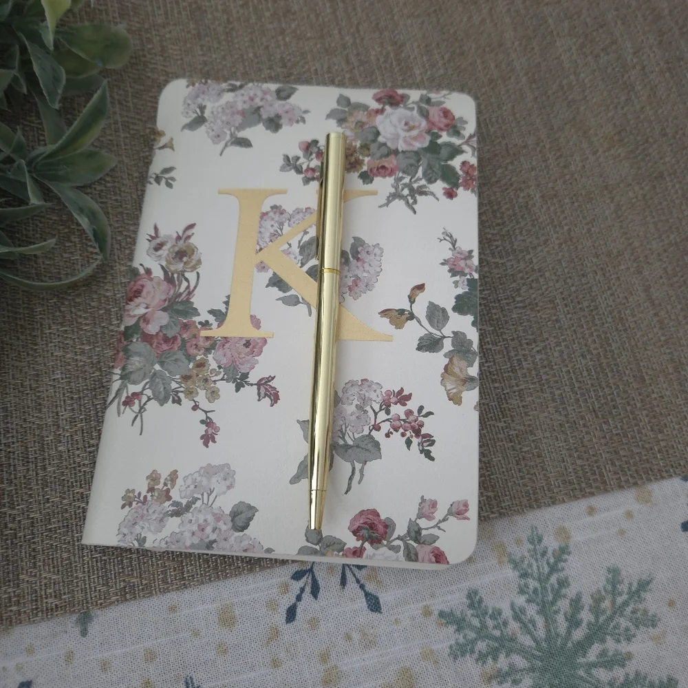 Laura Ashley Floral Journal with Gold Letter K